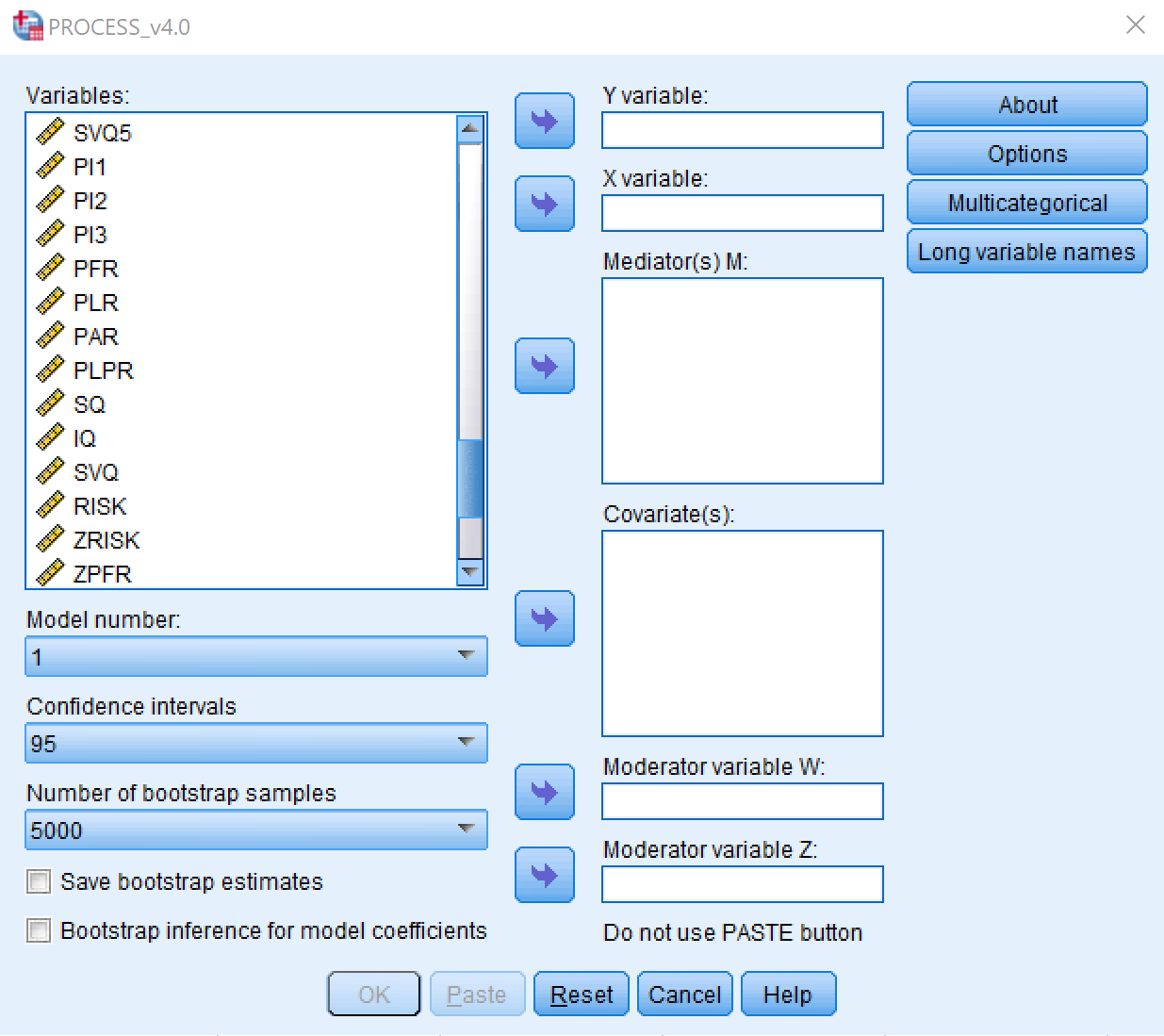 PROCESS macro in SPSS interface. Source: uedufy.com