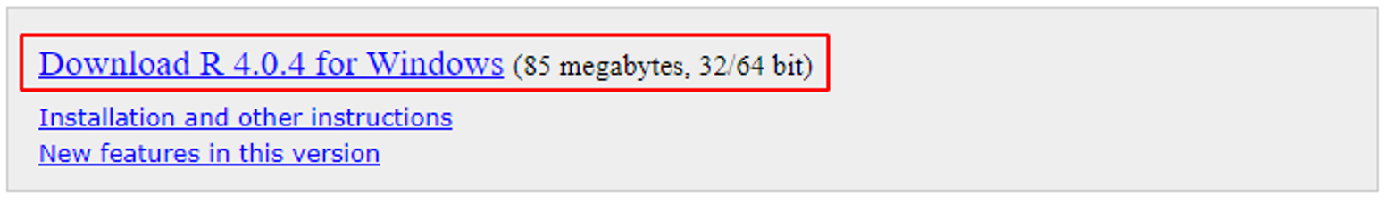 Link-ul de descărcare pentru cea mai recentă versiune R pentru Windows 32/64 bit