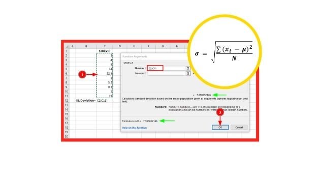 Calculate The Standard Deviation With Excel. Source: uedufy.com