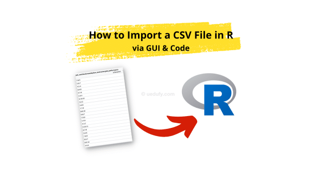 How To Import A CSV File in R. Source: uedufy.com