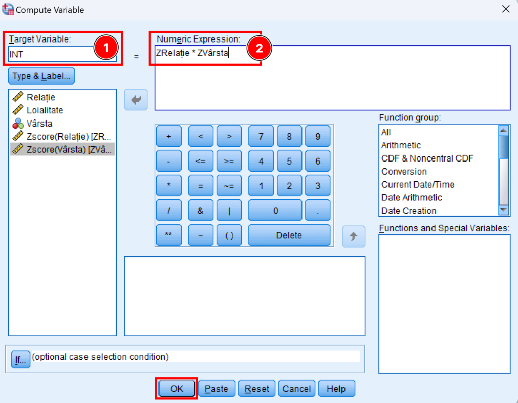 Calculeaza intercept analiza de moderare SPSS. Source: uedufy.com